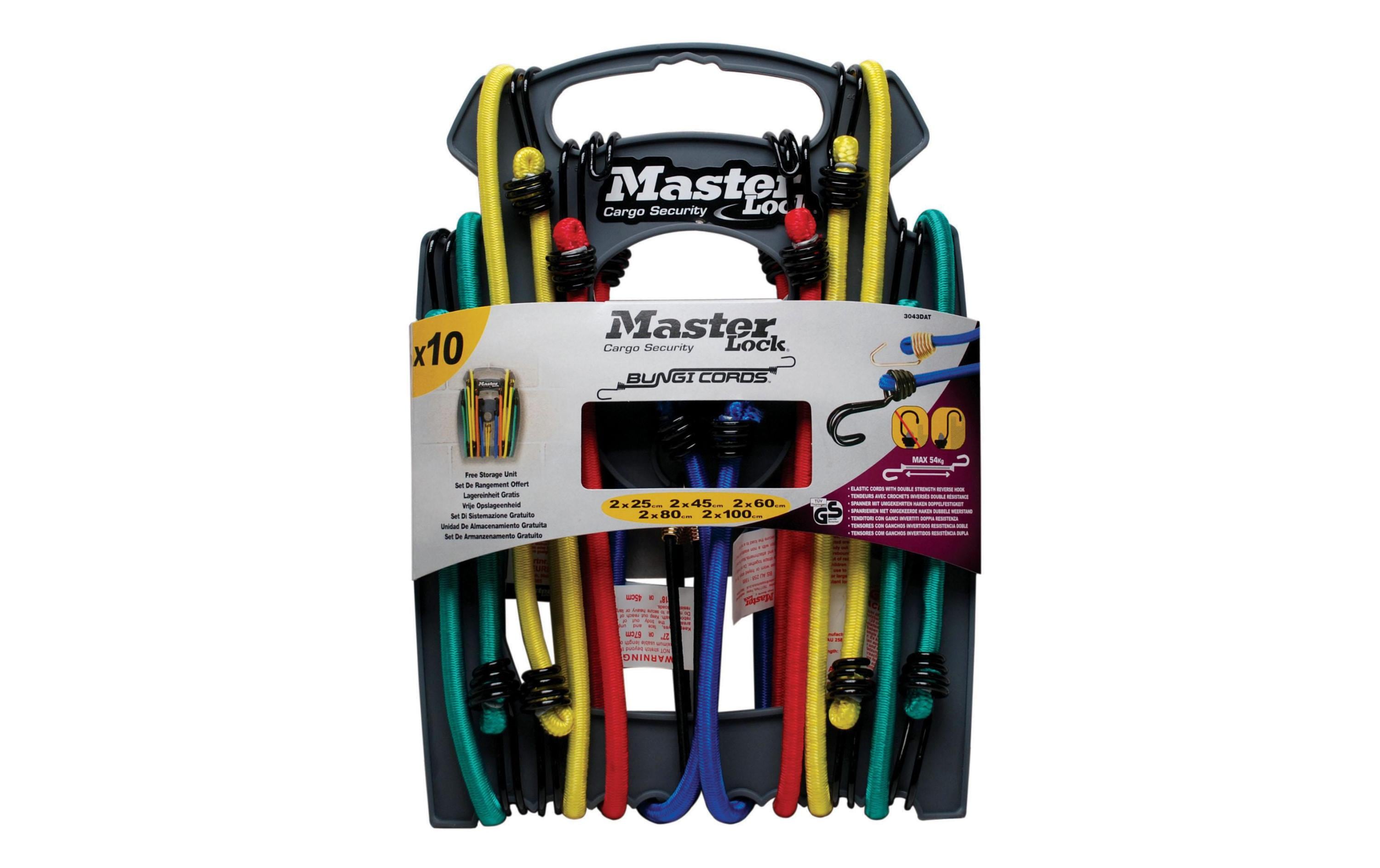 Masterlock Gummi Spannseil Set mit 10 Gummi Spannseilen