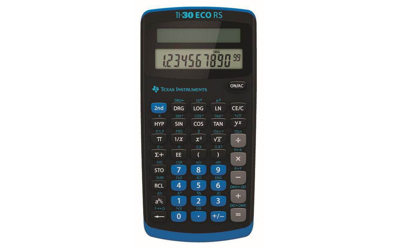 Texas-Instruments Rechner TI-30 eco RS mit leistungsstarker Solarzelle Anylite