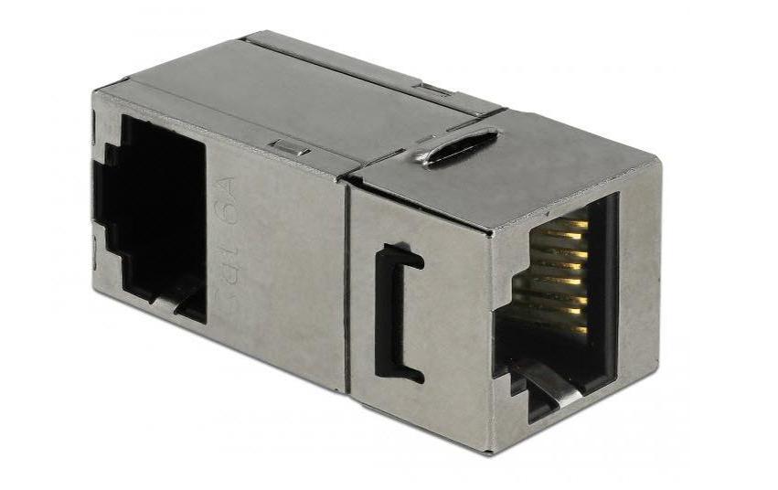 Delock Keystone Modul Cat.6, geschirmt extern:RJ45 Buchse, Intern:RJ-45 Buchse 90°