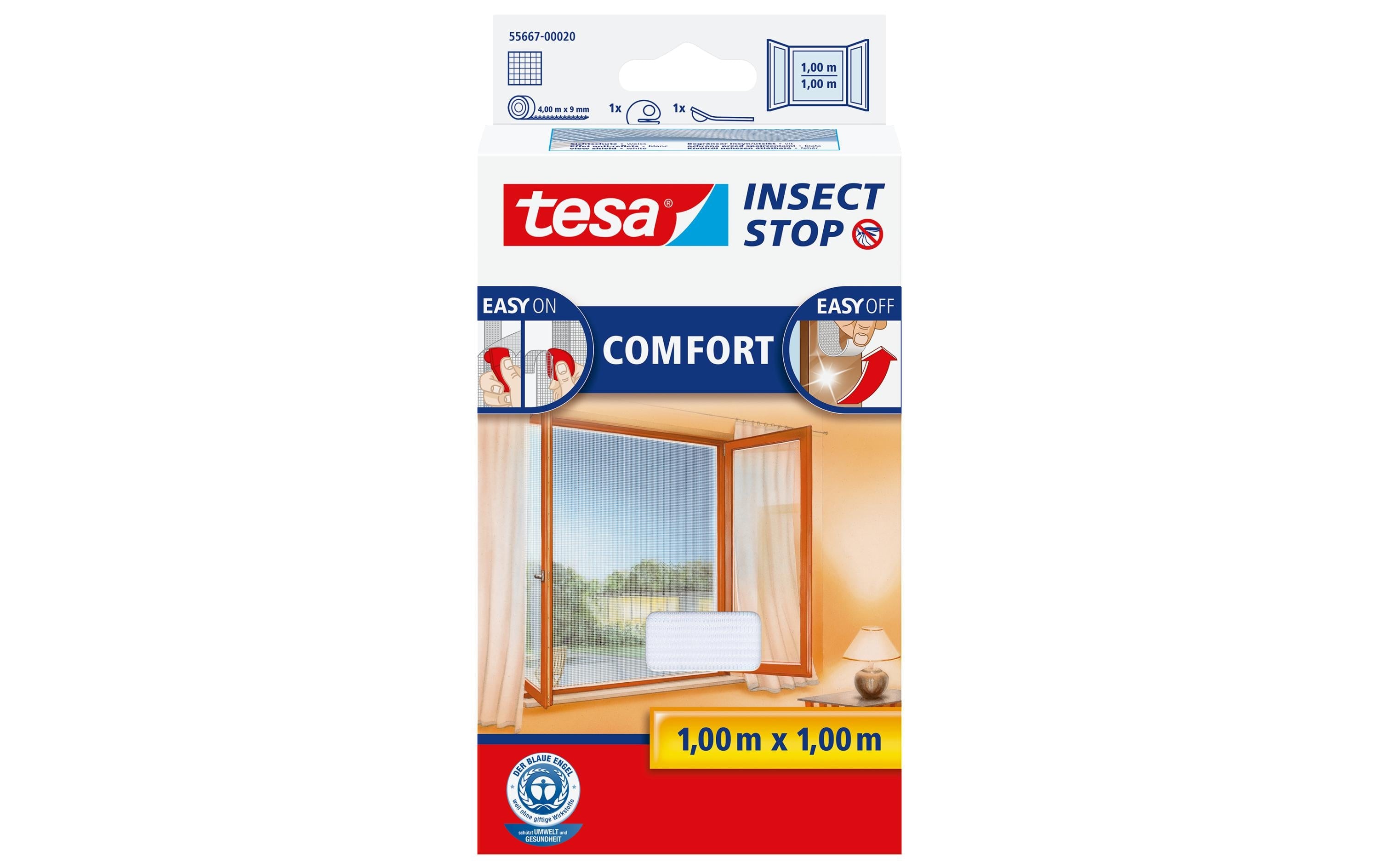 Tesa Insect Stop Comfort Fenster weiss Grösse: 1m x 1m,
