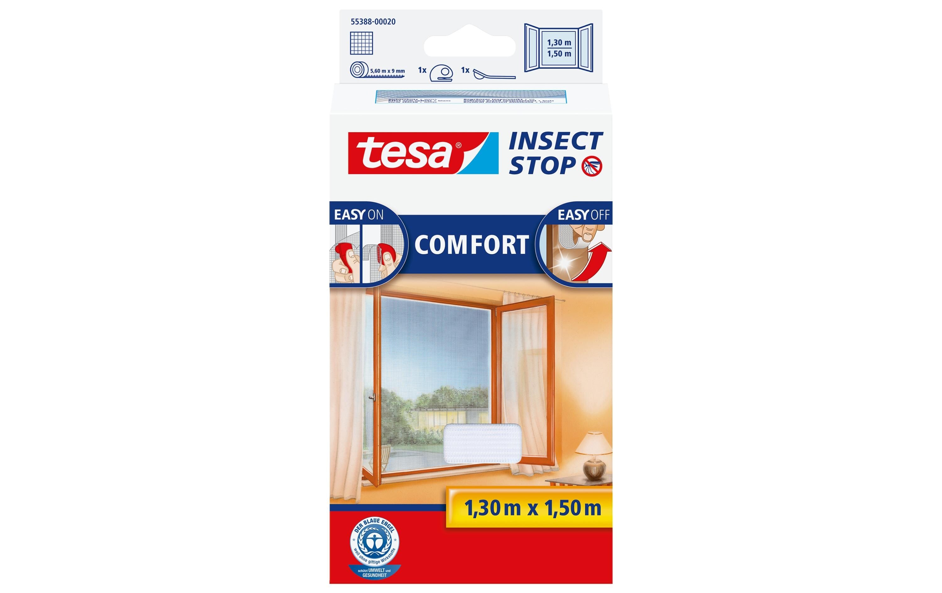Tesa Insect Stop Comfort Fenster weiss Grösse: 1.3m x 1.5m,