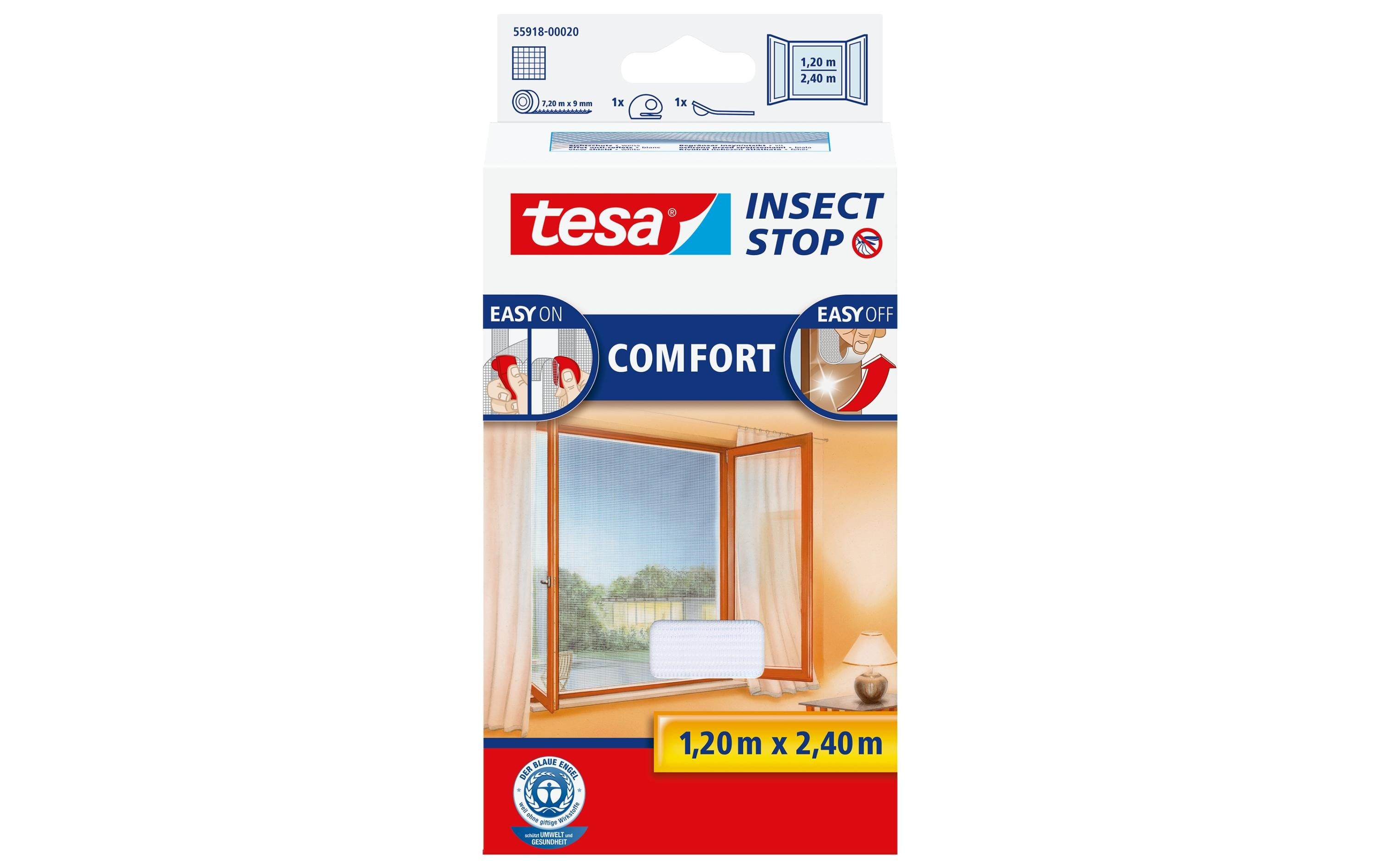 Tesa Insect Stop Comfort Fenster weiss Grösse: 1.2m x 2.4m,