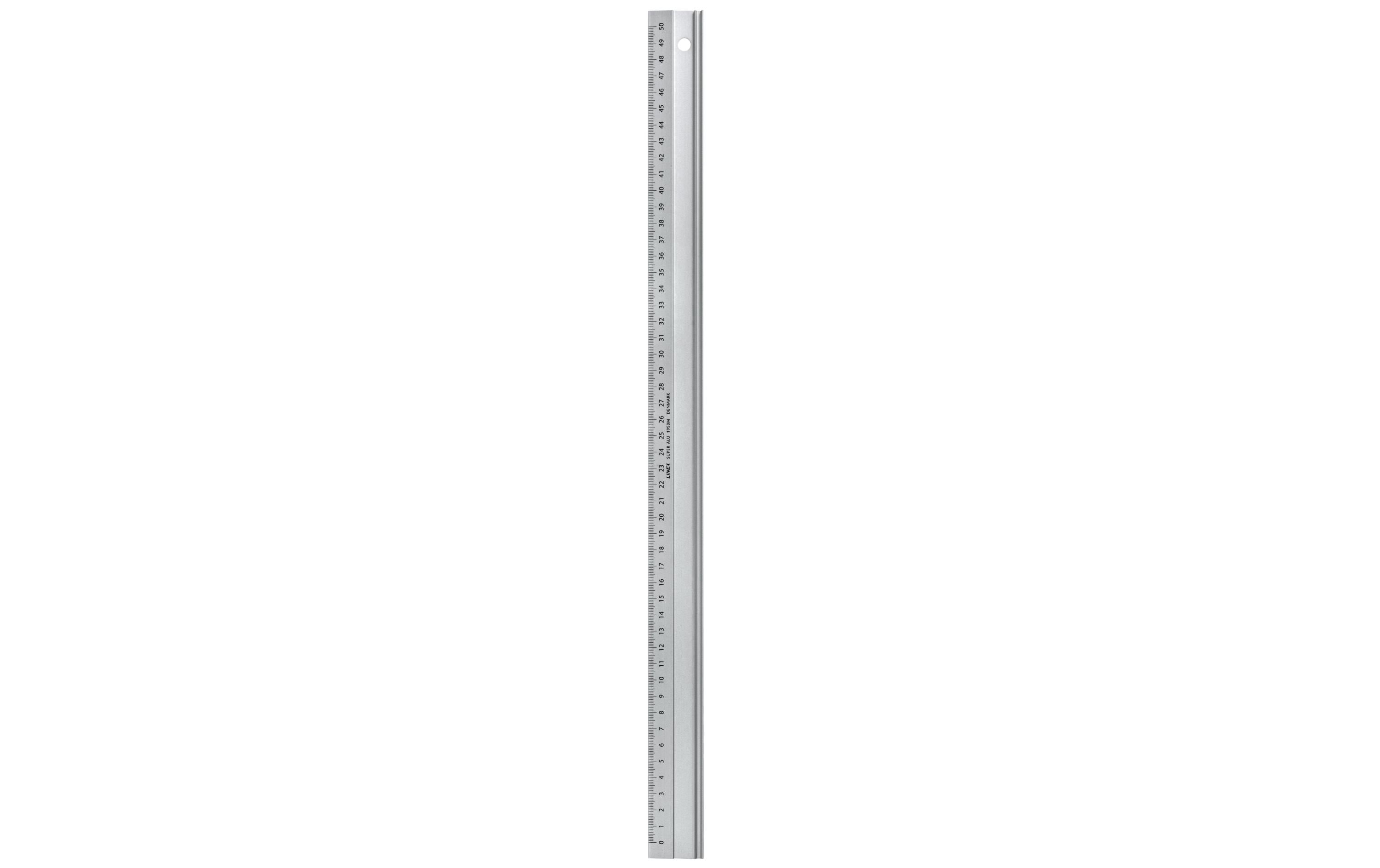 Linex: Aluminiumlineal 50cm, Facette Aluminiumlineal 50cm