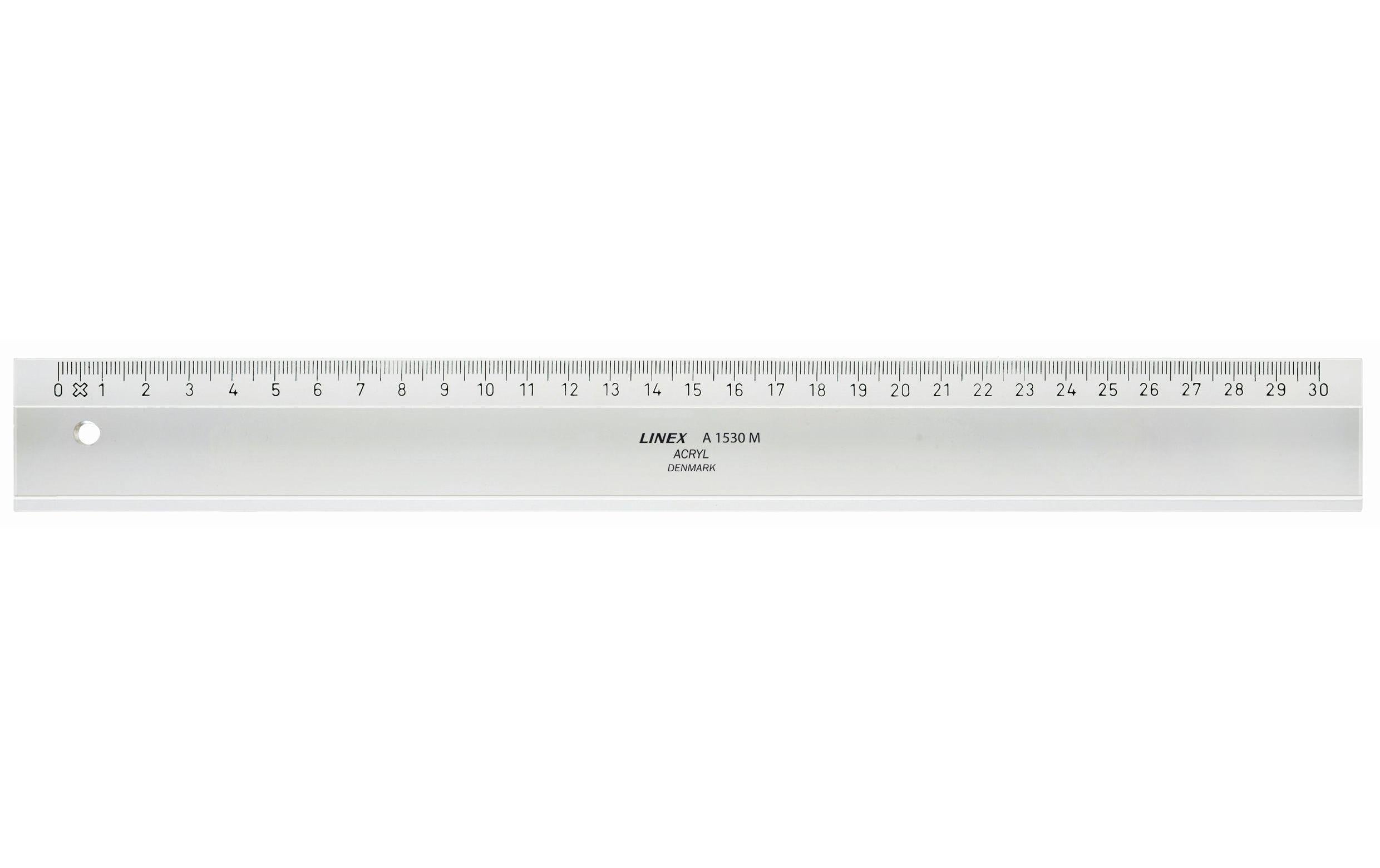Linex: Lineal 30cm, Tuschekante Lineal 30cm