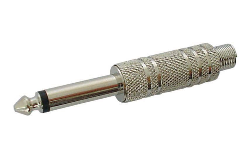 Velleman 6.35mm Klinkerstecker Jack mono Vernickelt