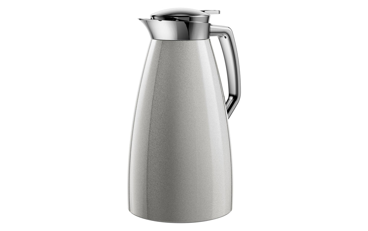 Emsa Isolierkanne PLAZA 1.0 l silber Fassungsvermögen 1 Liter Edelstahl