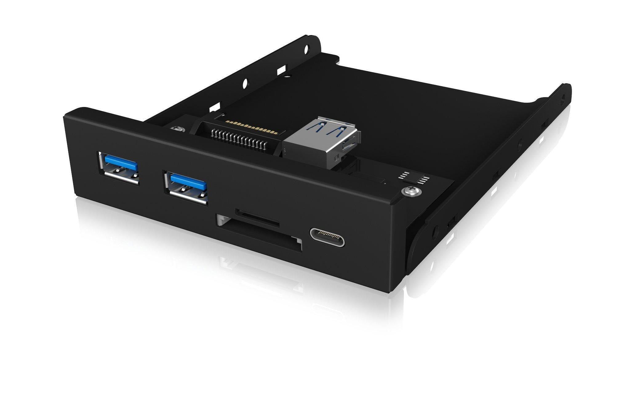 ICY BOX USB 3.0/2.0 Hub +SD Front Panel Frontpanel mit US 3.0 Type-C/Type-A/SD-CR