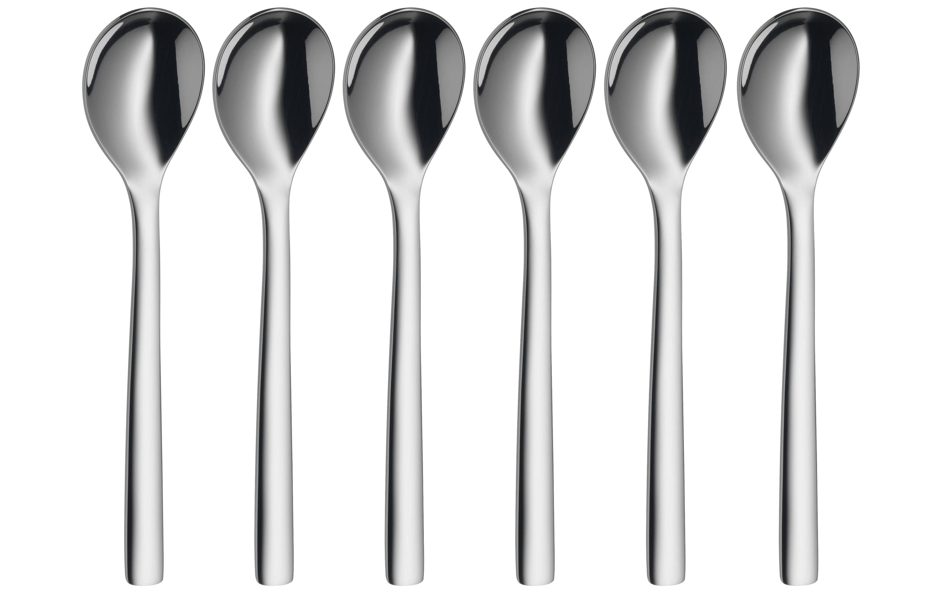WMF Eierlöffel 6er Set NUOVA Cromargan Edelstahl Rostfrei 18/10, 12 cm