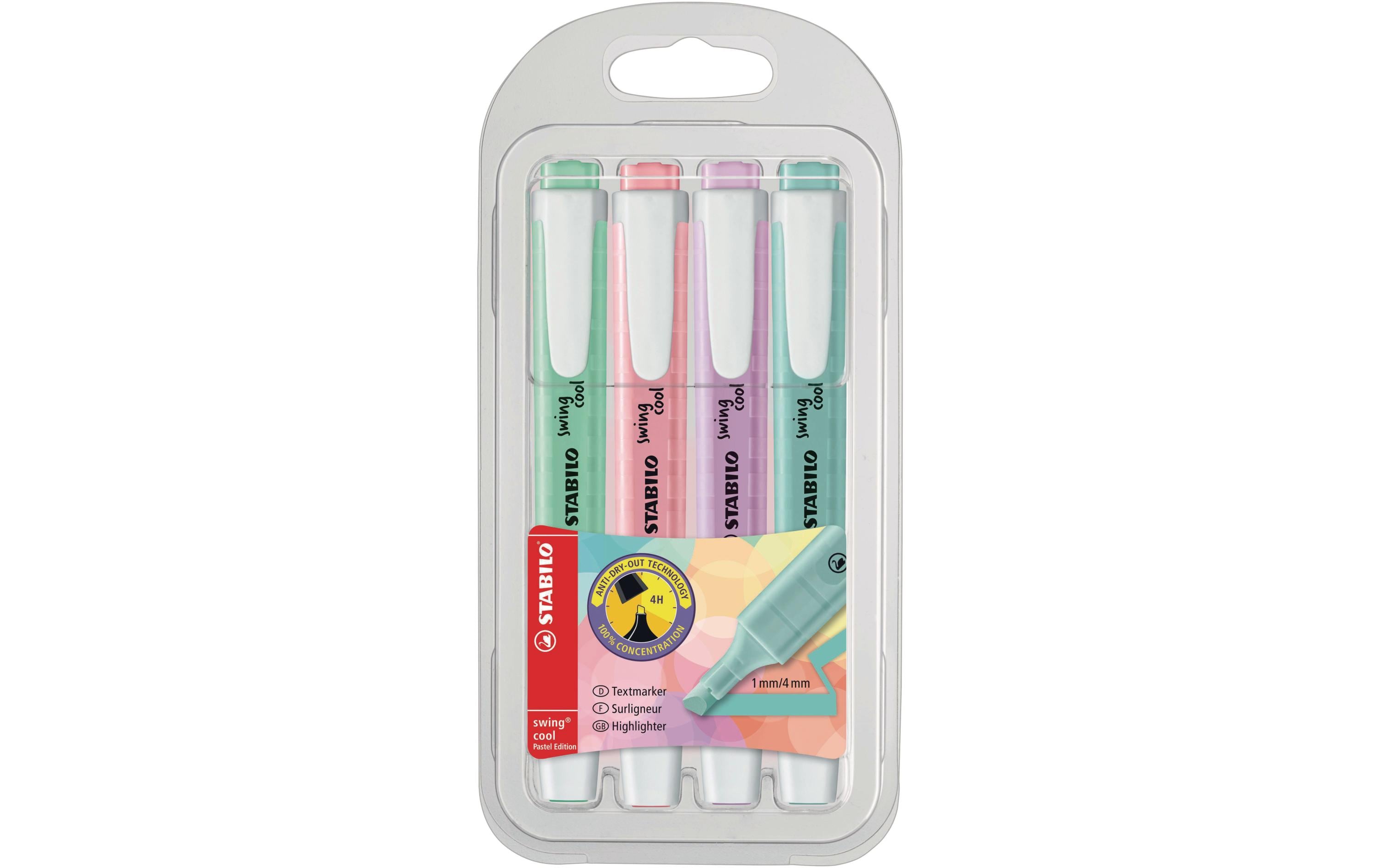 Stabilo Leuchtmarker Pastell Swing cool 4er Etui