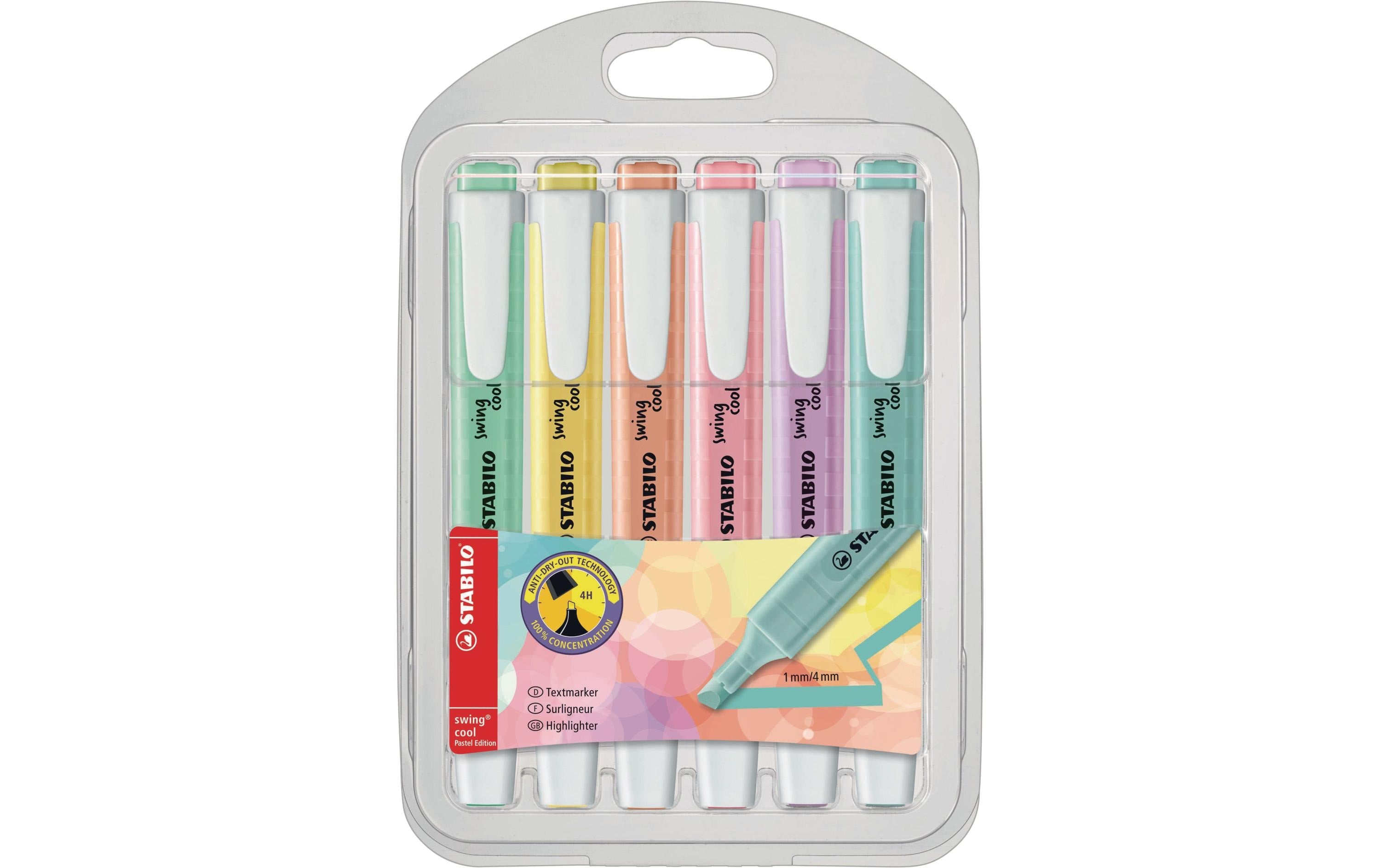 Stabilo Leuchtmarker Pastell Swing cool 6er Etui