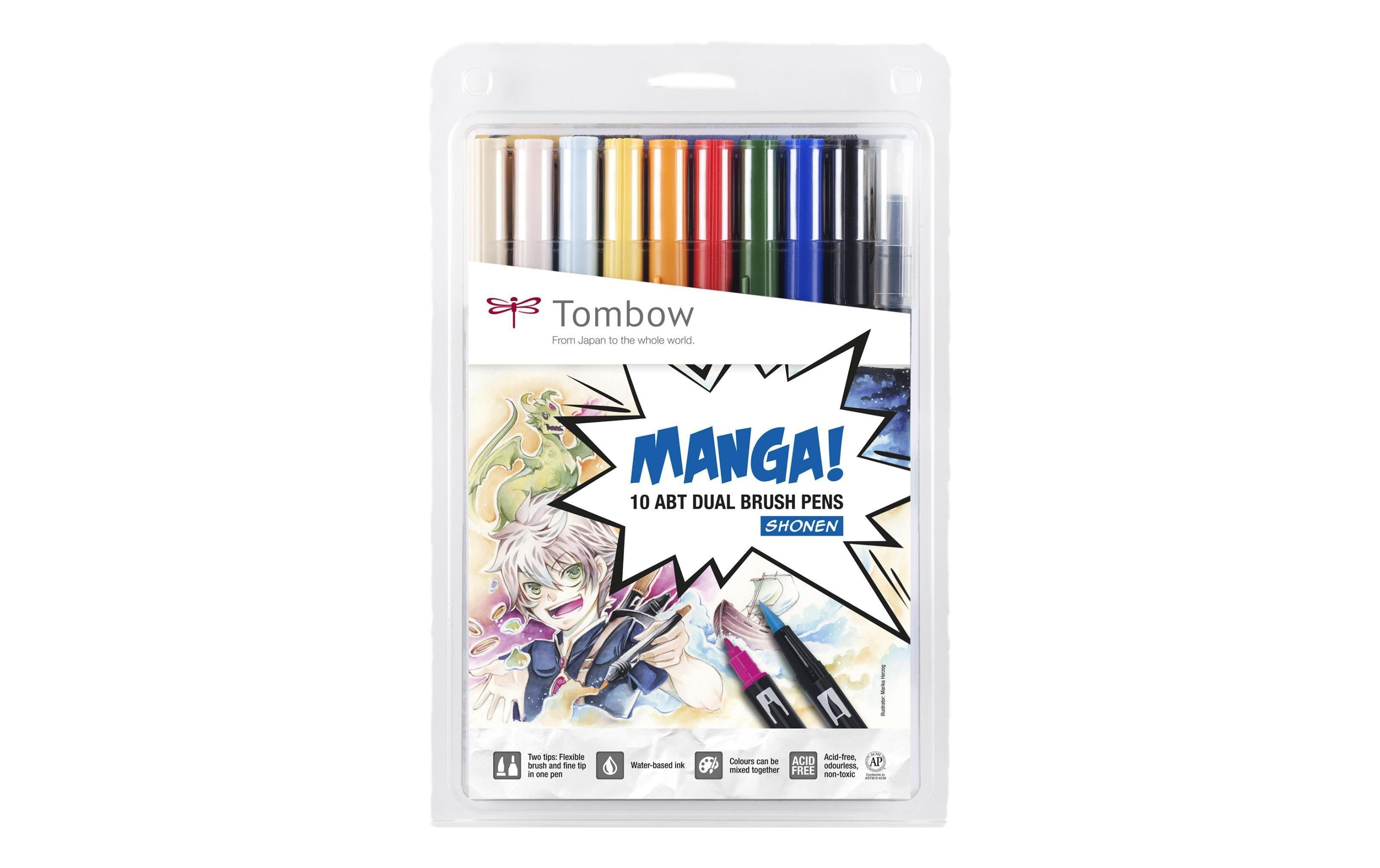 Tombow Fasermaler Manga Shonen 10er Etui
