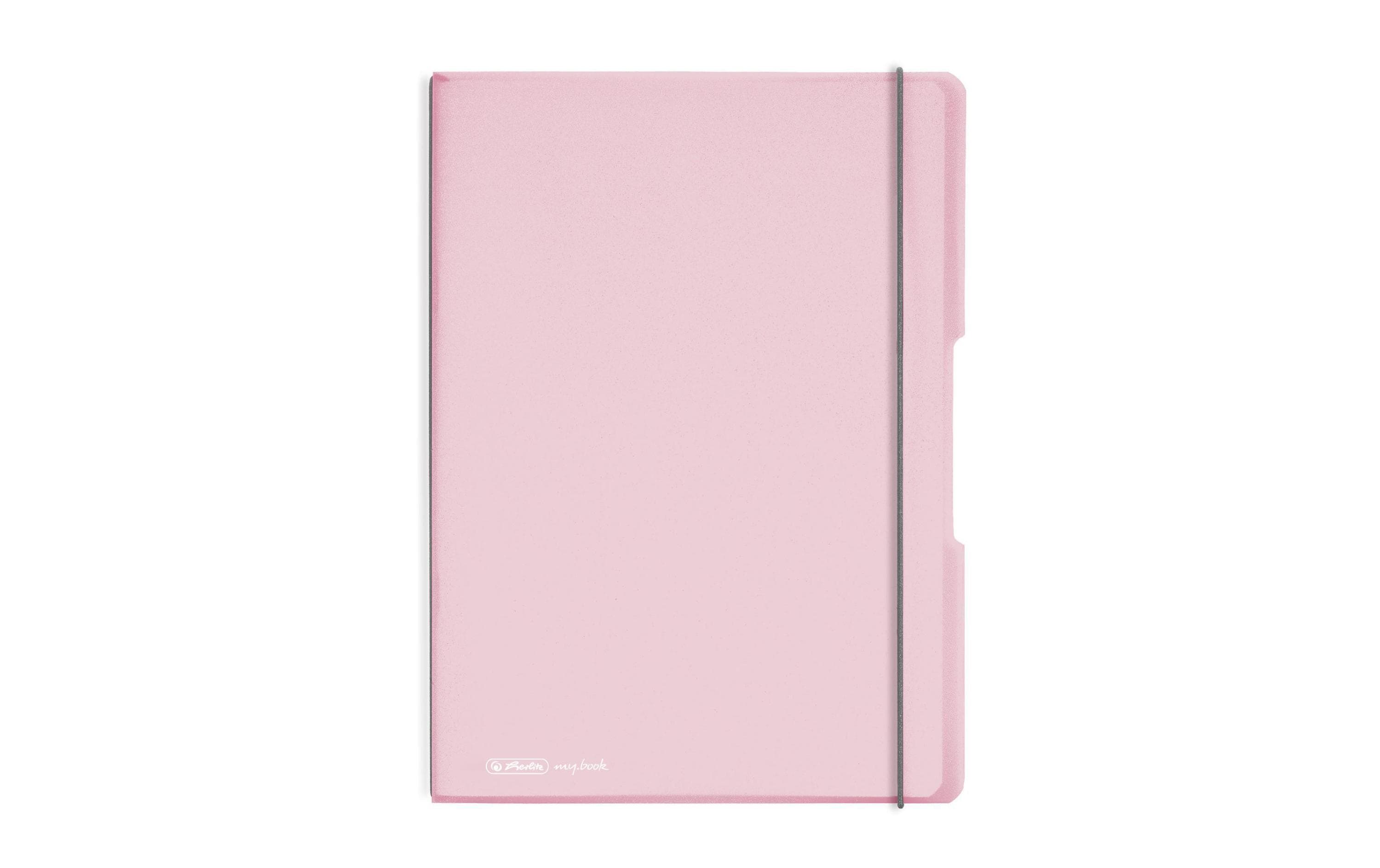 Herlitz my.book flex Notizheft A4 40 Blatt kariert und liniert, rosa