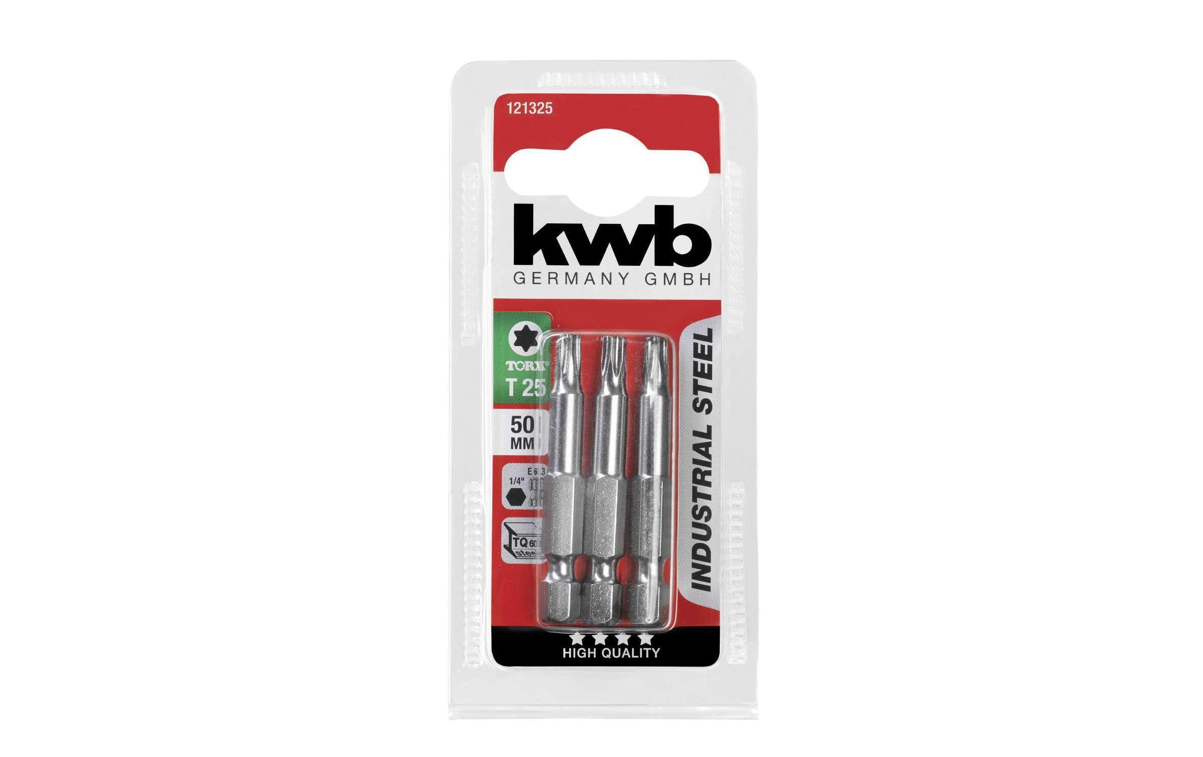 kwb Schraubendreher-Bit 50 1/4" T25 3 Stück