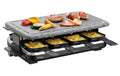 Trisa Raclette Hot Stone für 8 Personen abnehmbare Steinplatte mit Saftrinne