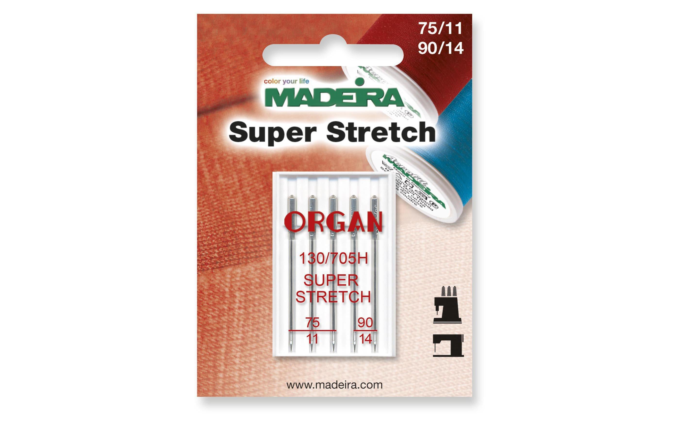 Madeira Maschinennadel Super Stretch Packung à 5 Nadeln, Nadelst. 75/11, 90/14