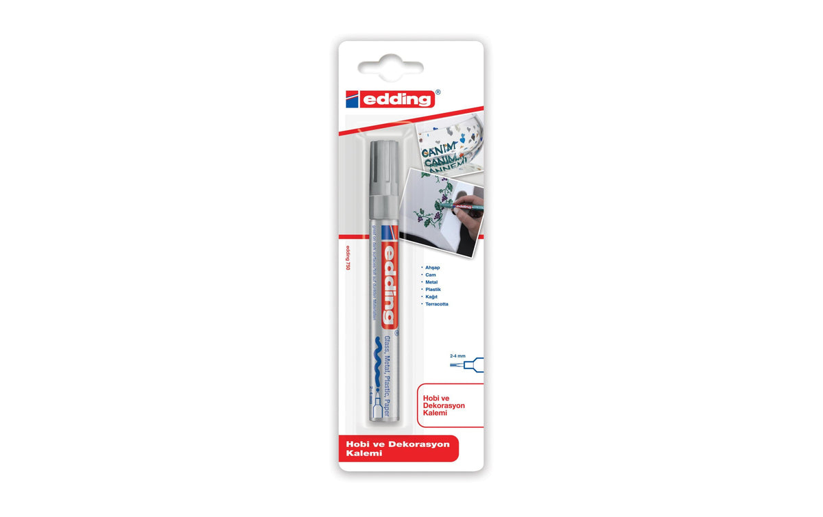 Edding Lackmarker 750 paint marker silber Inhalt: 1 Stk., mit Rundspitze,