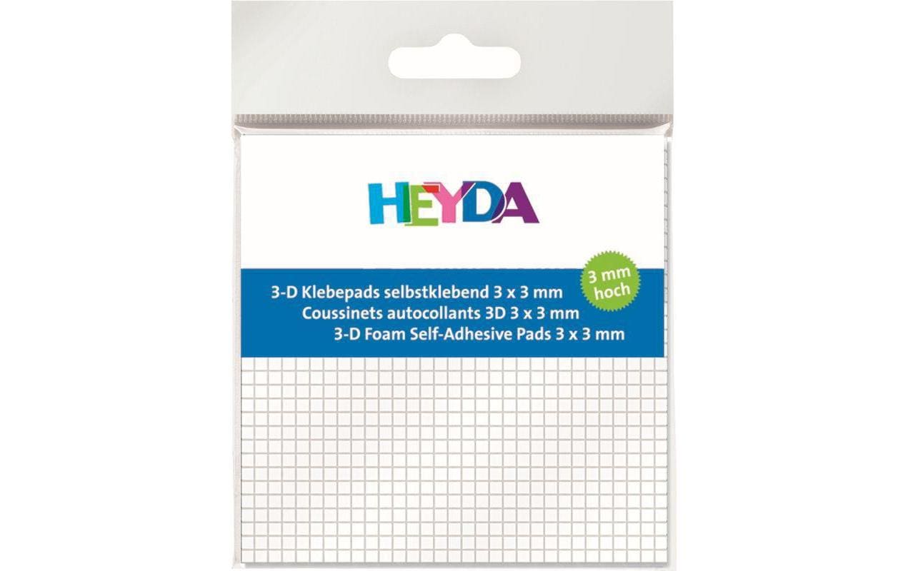 Heyda Klebepads 961 Stück Grösse 3x3mm, 3mm hoch