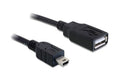 USB Kabel 0.5m A-Buchse auf MiniB-Stecker für USB-Stick an Mini-B Anschluss