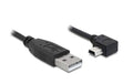 USB-mini-Kabel 0.5m A-MiniB,USB 2.0 Mini-B Stecker nach rechts gewinkelt