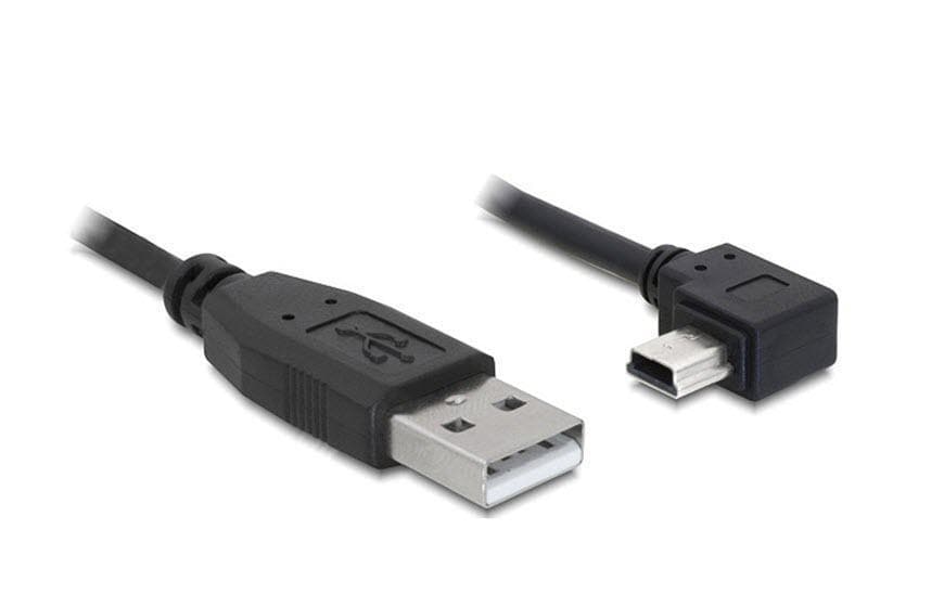 USB-mini-Kabel 0.5m A-MiniB,USB 2.0 Mini-B Stecker nach rechts gewinkelt