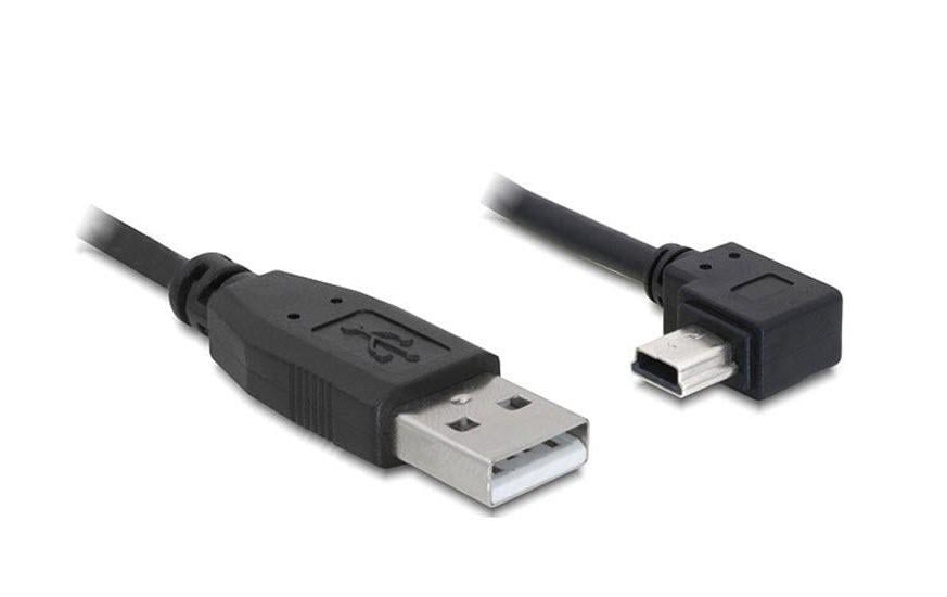 USB-mini-Kabel 1m A-MiniB,USB 2.0 Mini-B Stecker nach rechts gewinkelt