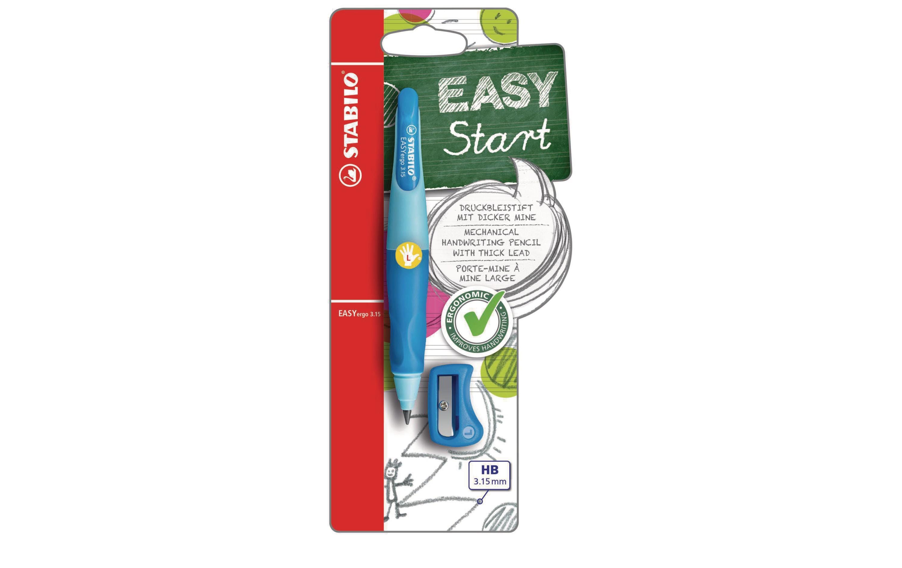 STABILO EASYergo 3.15 START links, blau inkl. Spitzer