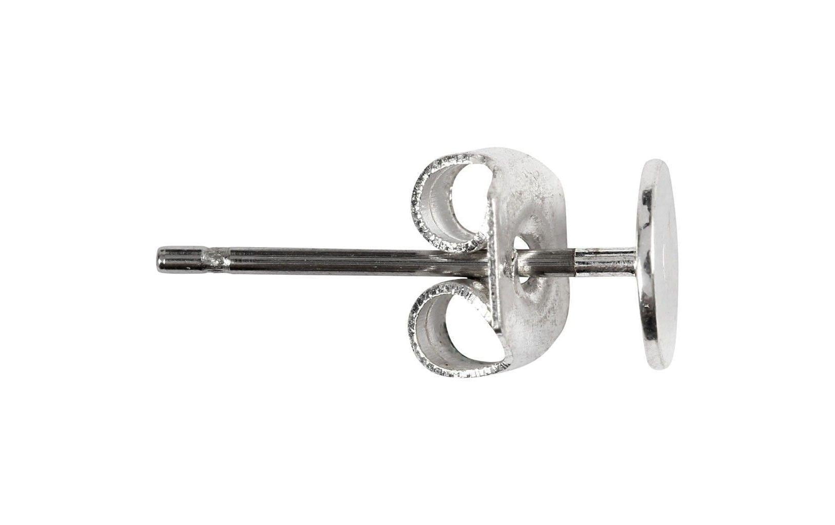 Creativ Company Ohrring 10 Stück Metall, versilbert, mit Stecker