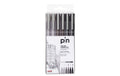 Uni PIN Fineliner Set assortiert - Etui zu 6 Stk ass.