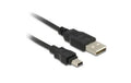 USB-mini-Kabel 3m A-MiniB,USB 2.0 schwarz für Digitalcameras und externe 2,5" HDDs