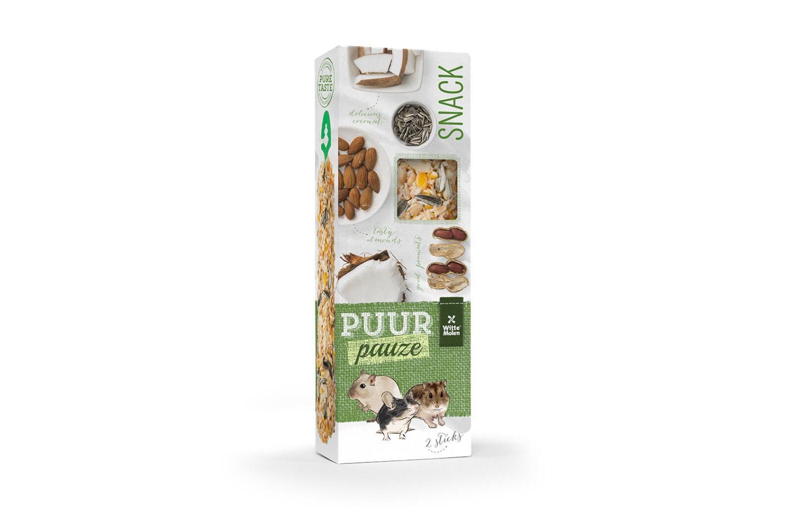 Witte Molen Puur Sticks Nüsse für Nager, 2 Stk., 110g