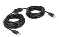 Delock USB Kabel Typ A-B,  11m, schwarz aktiv verstärkt, braucht kein Netzteil