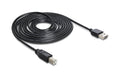 USB2.0-Kabel Easy A-B: 2m USB-A Seite beidseitig einsteckbar