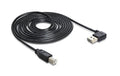 USB2.0-Kabel Easy A-B: 2m USB-A Seite 90°gew. beidseitig einsteckbar