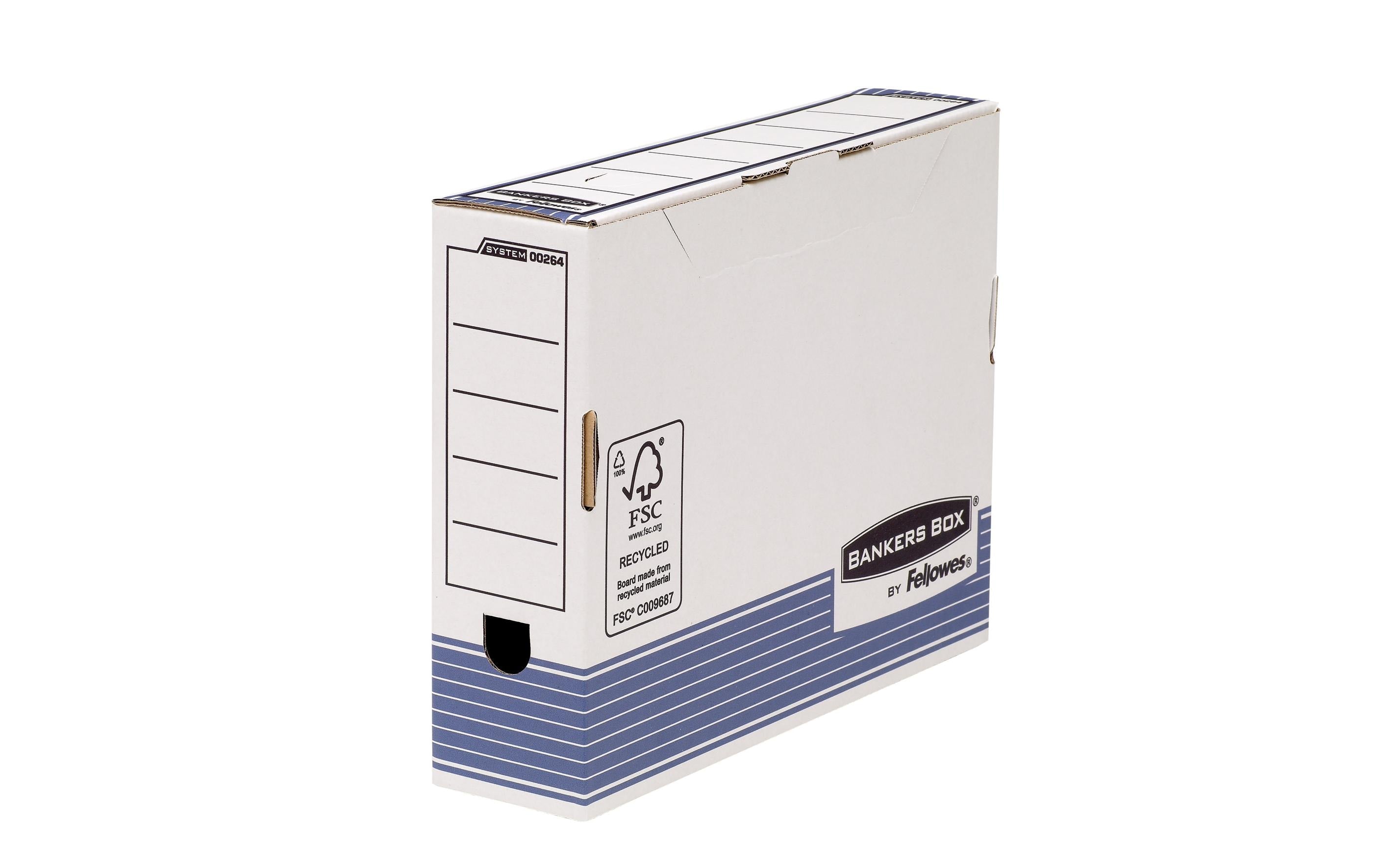 Fellowes R-Kive Prima Archivschachtel(80mm) 10 Stk., blau/weiss