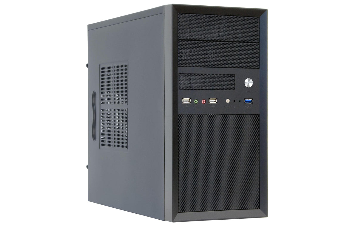 Chieftec mATX Gehäuse CT-01B, black 2x 5.25" ext., 3 x3.5", 1x 2.5", 350Watt