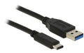 Delock USB3.1 Kabel A-Stecker - Typ-C St. 1m, 10Gbps, Gen2, schwarz