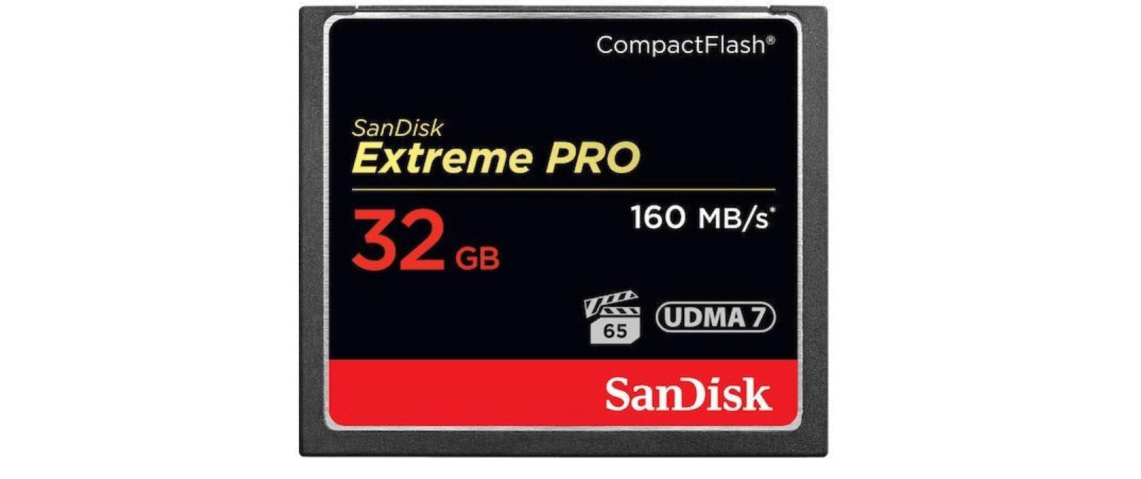 SanDisk CF Card 32GB Extreme Pro 1067x 160MB/sec, UDMA
