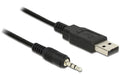 Delock 1.8m USB-Seriel TTL Kabel, Klinke 3P Chipsatz: FTDI 232RL, 3.3Volt
