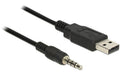 Delock 1.8m USB-TTL Kabel, 3.5mm Klinke 4P Chipsatz: FTDI 232RL, 5Volt