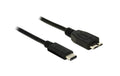 Delock USB3.1 Kabel MicroB St. - Typ-C St. 1m, 10Gbps, Gen2, schwarz