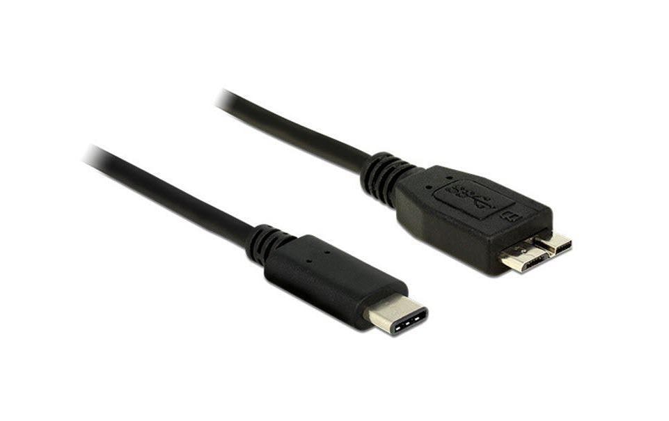 Delock USB3.1 Kabel MicroB St. - Typ-C St. 1m, 10Gbps, Gen2, schwarz
