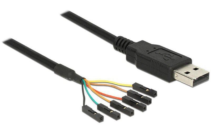 Delock 1.8m USB-Seriel TTL Kabel, 6Pin,3.3V Chipset: FTDI 232RL,Buchse einzeln steckbar