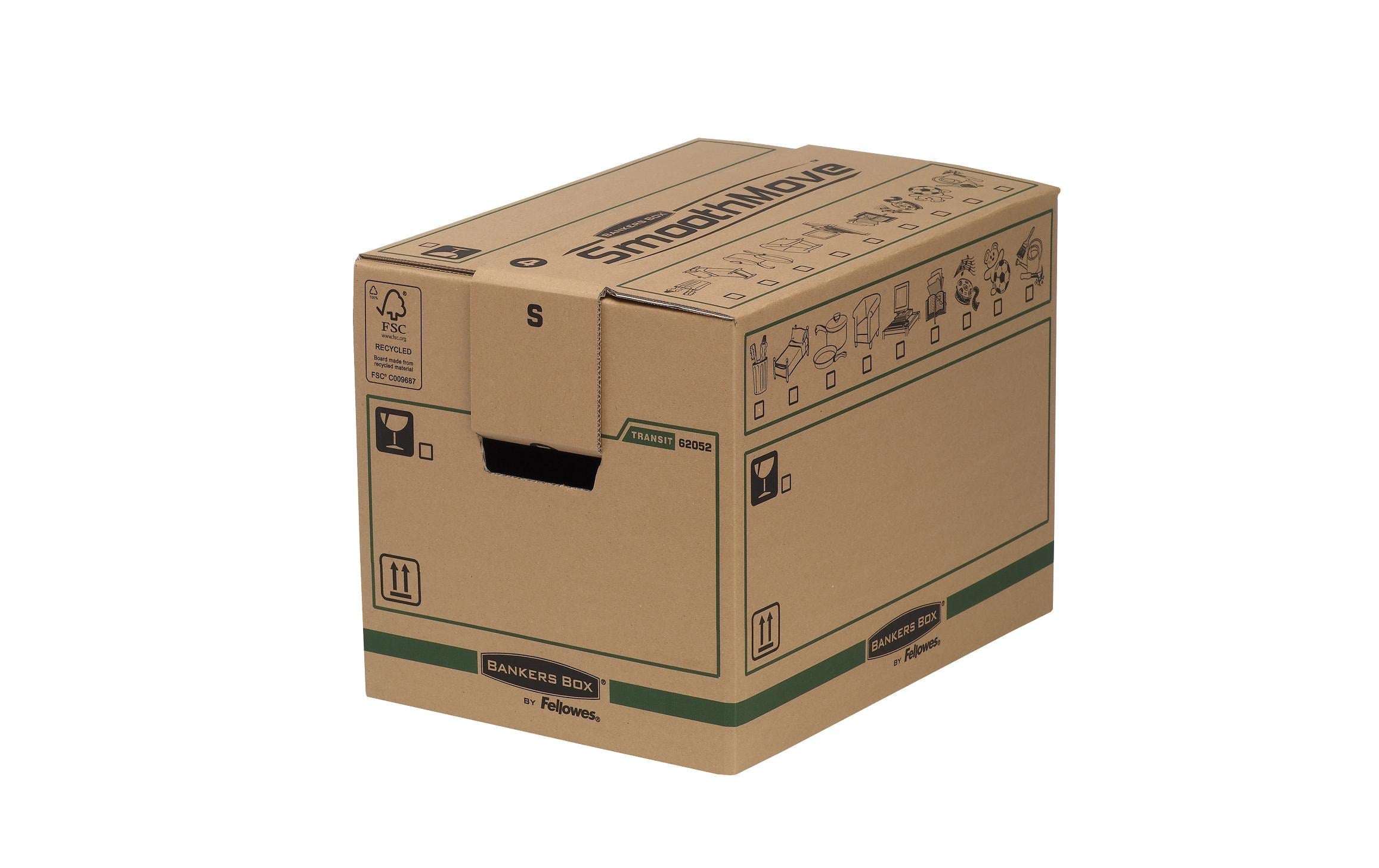 Fellowes SmoothMove Umzugsbox, 5 Stück 30x304x406mm, FastFold