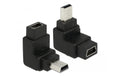 USB Adapter Mini-B zu Mini-B, 90° gewinkelt Mini-B/Buchse zu Mini-B Stecker