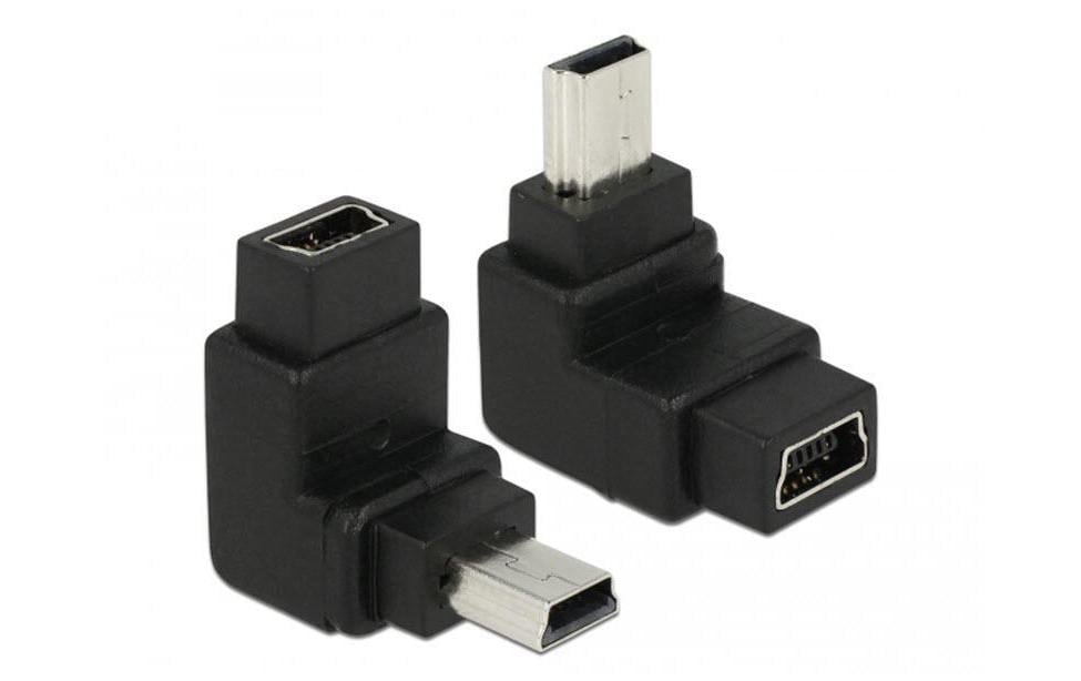 USB Adapter Mini-B zu Mini-B, 90° gewinkelt Mini-B/Buchse zu Mini-B Stecker
