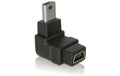 USB Adapter Mini-B zu Mini-B, 90° gewinkelt Mini-B/Bu-Mini-B St, Stecker 180° gedreht