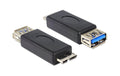 USB3.0 Adapter: A-Buchse zu MicroB-Stecker für USB3.0 Geräte, bis 5Gbps