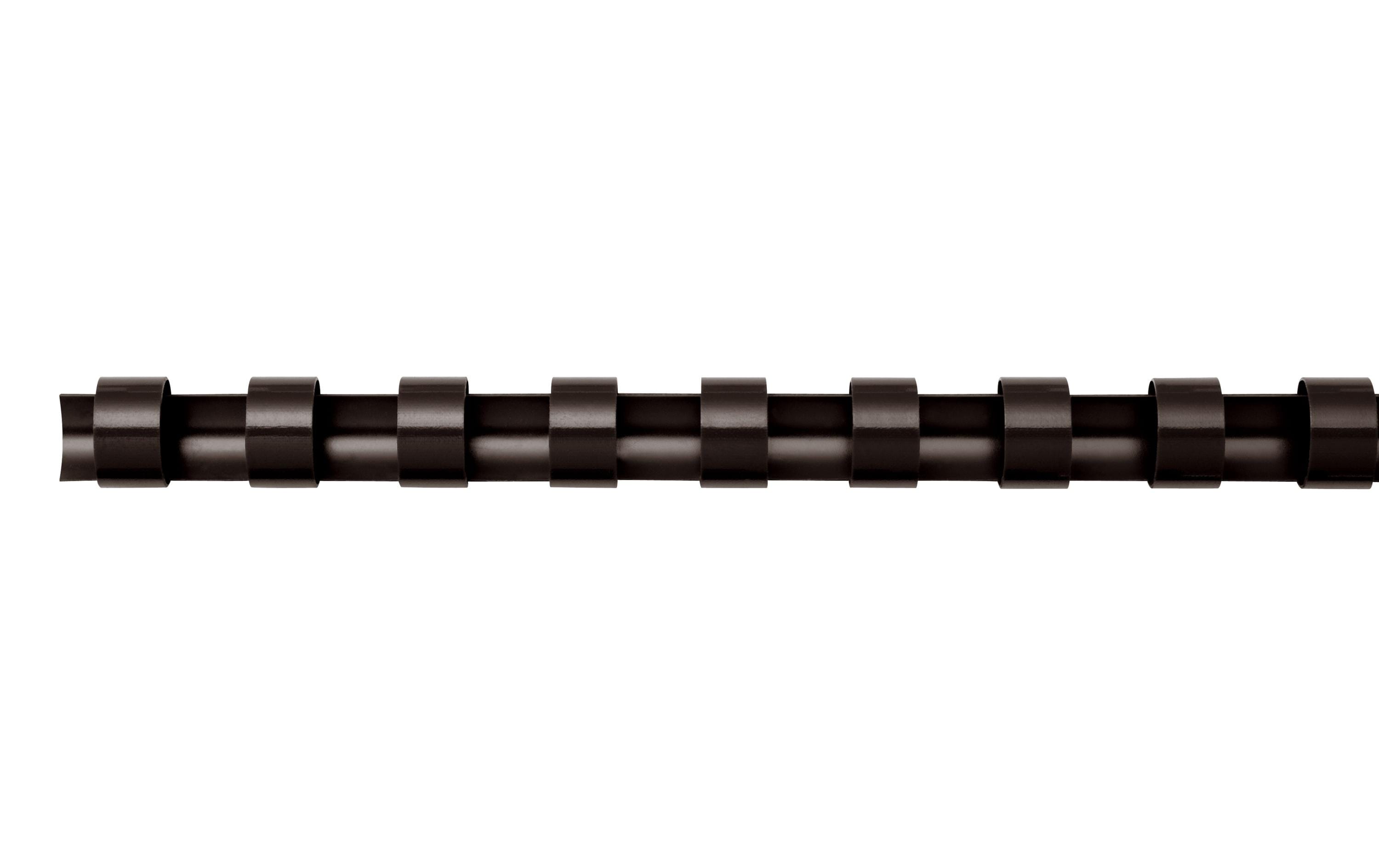 Binderücken 6mm, schwarz, 25 Stk. Blattkapazität 5-20 Blatt, 21 Ringe