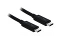 Delock USB3.1 Kabel Typ-C, Thunderbolt3 0.5m, 40Gbps, schwarz, bis 100Watt Strom