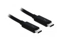Delock USB3.1 Kabel Typ-C, Thunderbolt3 1m, 20Gbps, schwarz, bis 100Watt Strom